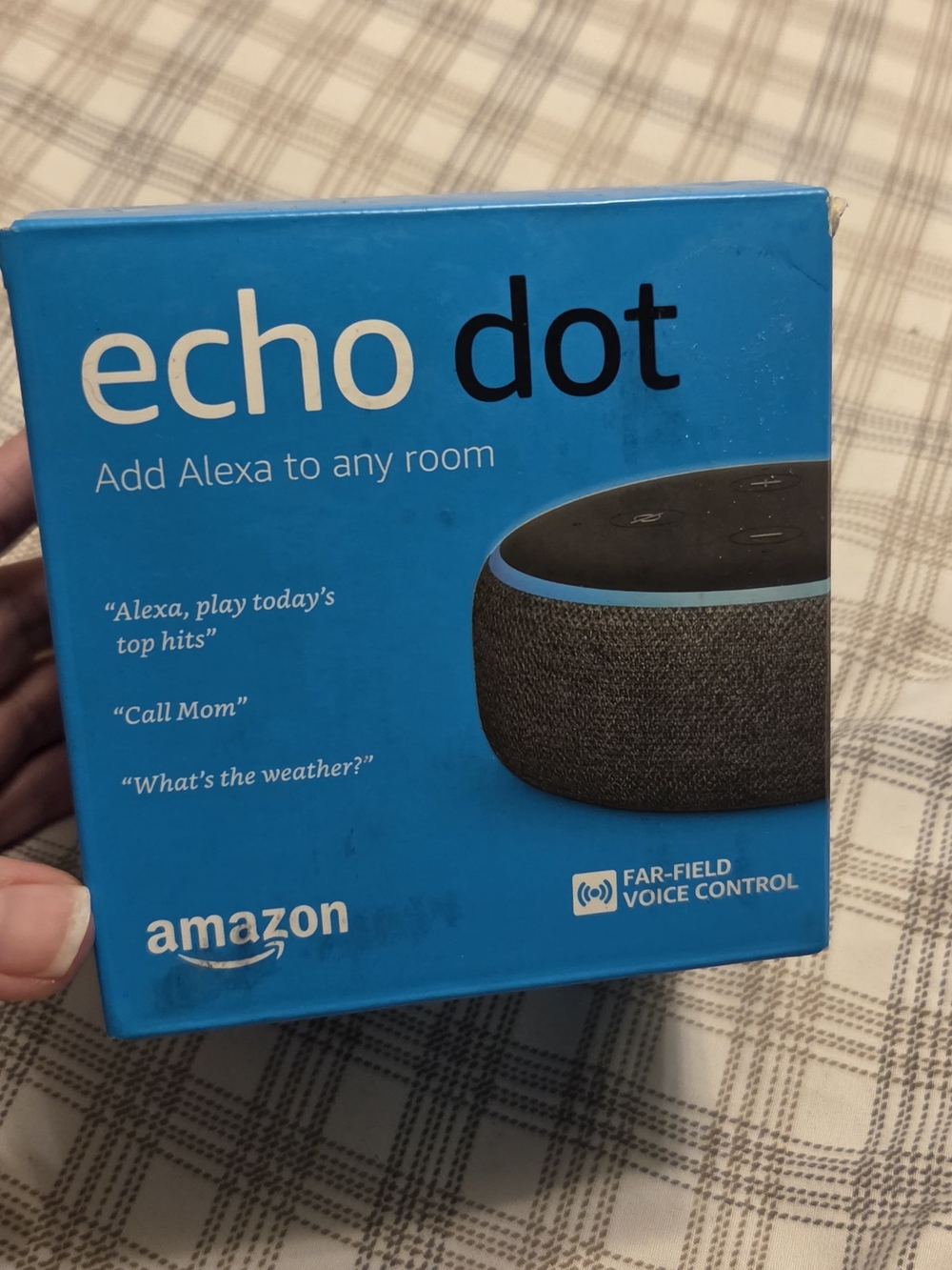 Amazon Echo Dot 3rd Gen Box - Bright Blue